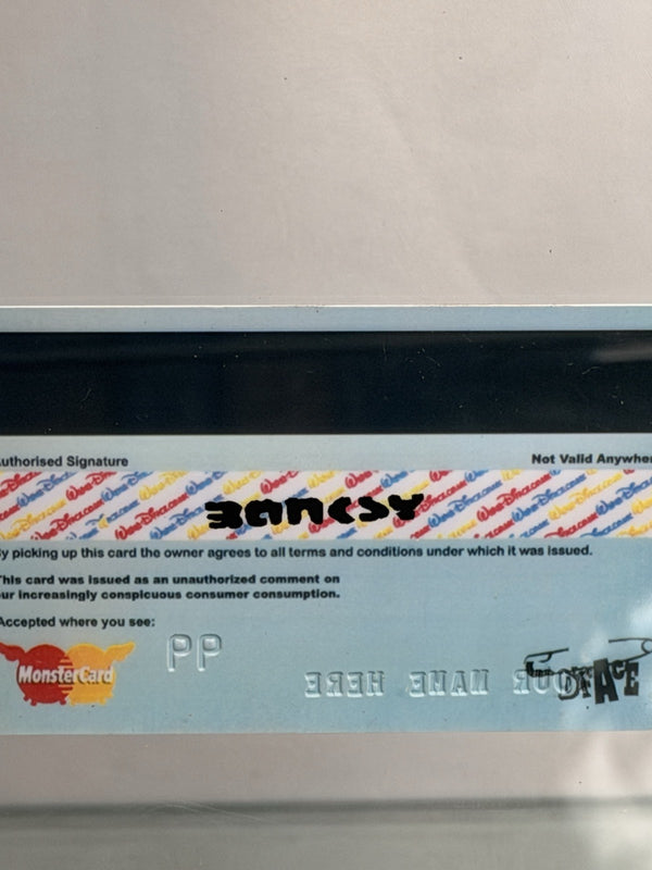 D*FACE x BANKSY American Depress 2015 Dismaland Custom Framed Credit Card Art