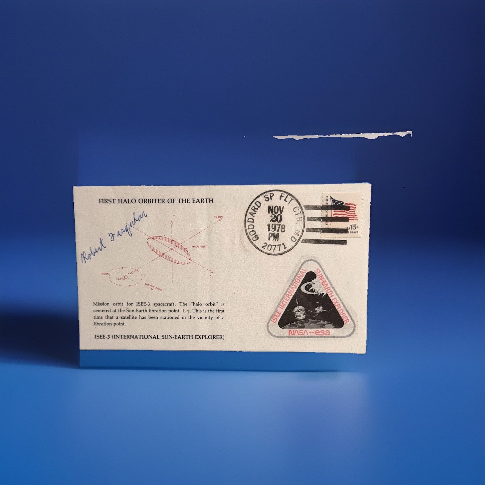 Robert Farquhar Signed ISEE-3 First Halo Orbiter Space Cover NASA with COA