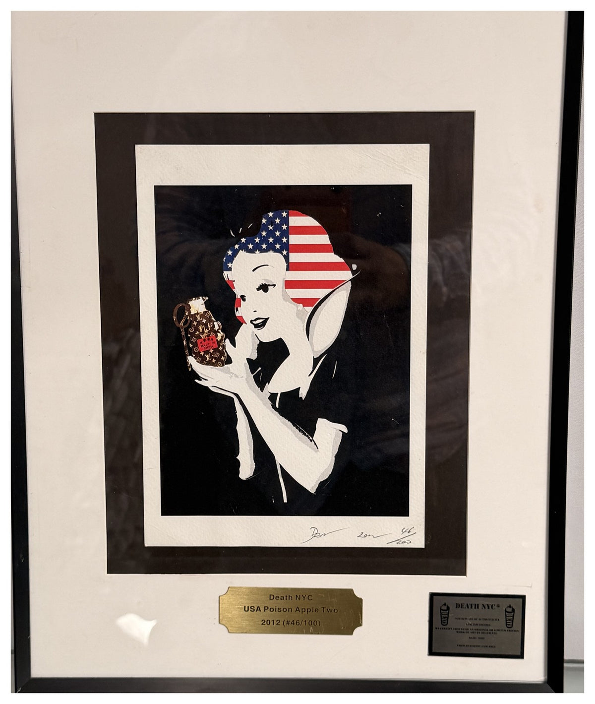 DEATH NYC USA Poison Apple Two 2012 Signed Print 46/100 Framed