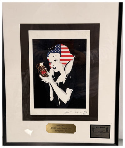 Death NYC USA Poison Apple Two 2012 Signed Print 46/100 Framed