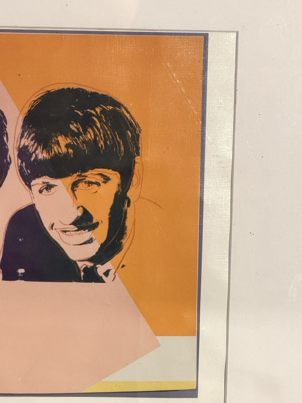 Andy Warhol The Beatles 1980 Vintage Poster Framed Pop Art Times Books Stokes