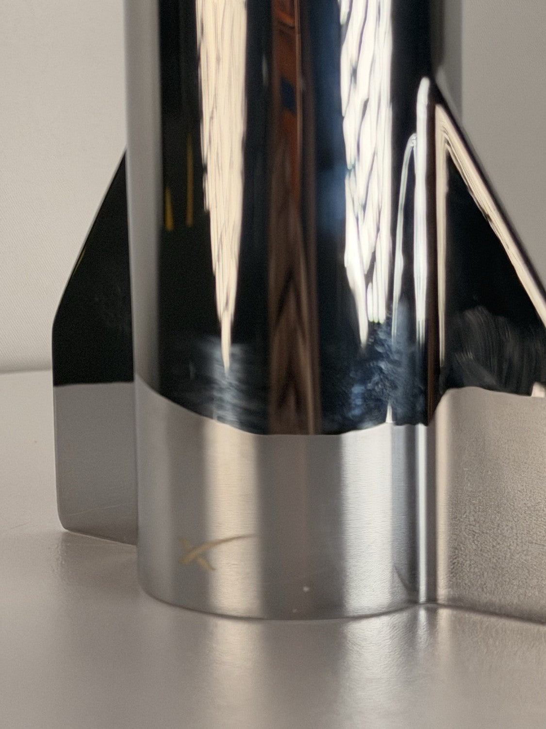 SpaceX Starship Chrome Model Metal Display Rocket 1:150 Scale 13in Sold Out