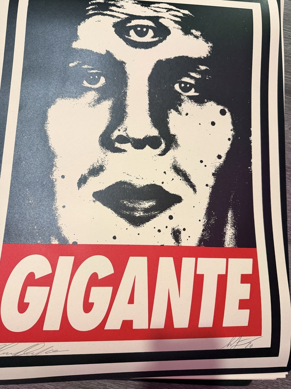 Shepard Fairey x Isaac Pelayo Gigante Signed Screenprint 186/300 OBEY Giant Art