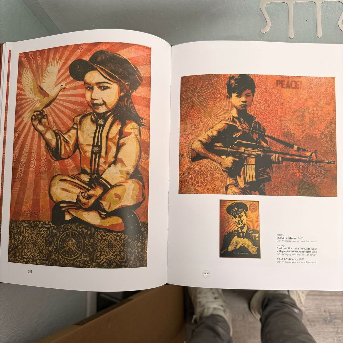 Signed Shepard Fairey OBEY Book with Rise Above Poster - Urban Art Collectible