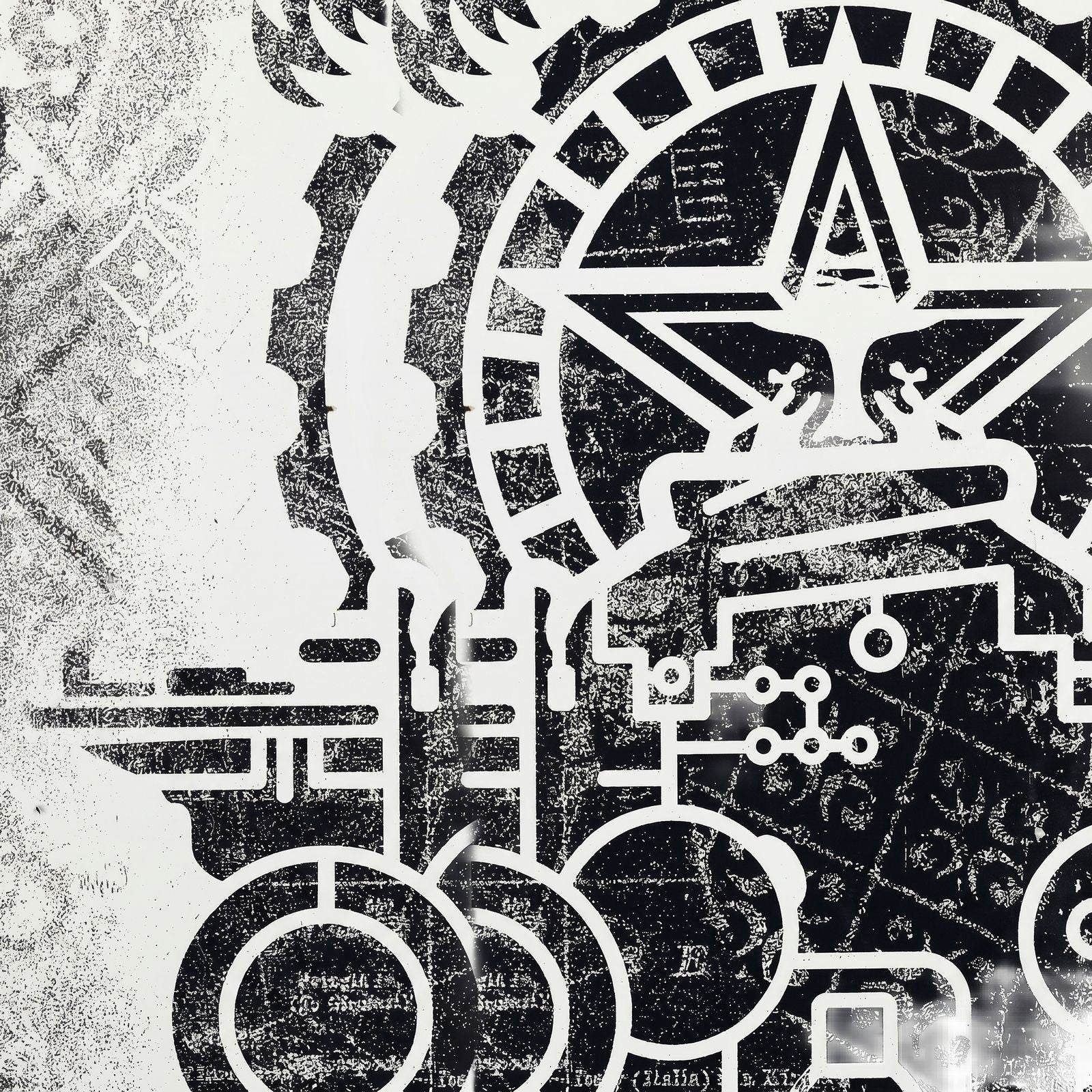 Shepard Fairey OBEY Printing Press 2017 Signed #/400 Damaged Stencil Series