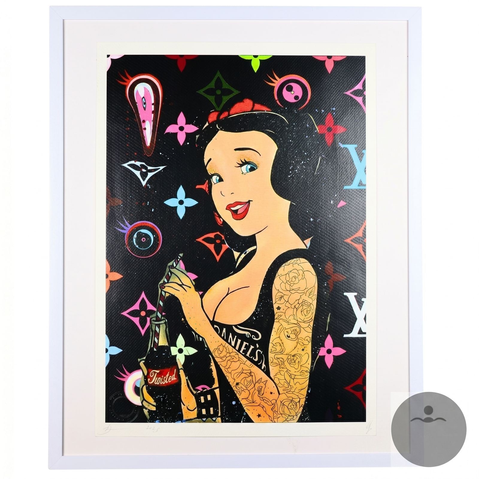 Tattooed Snow White Framed Print by Death NYC - Signed Limited Edition Giclée