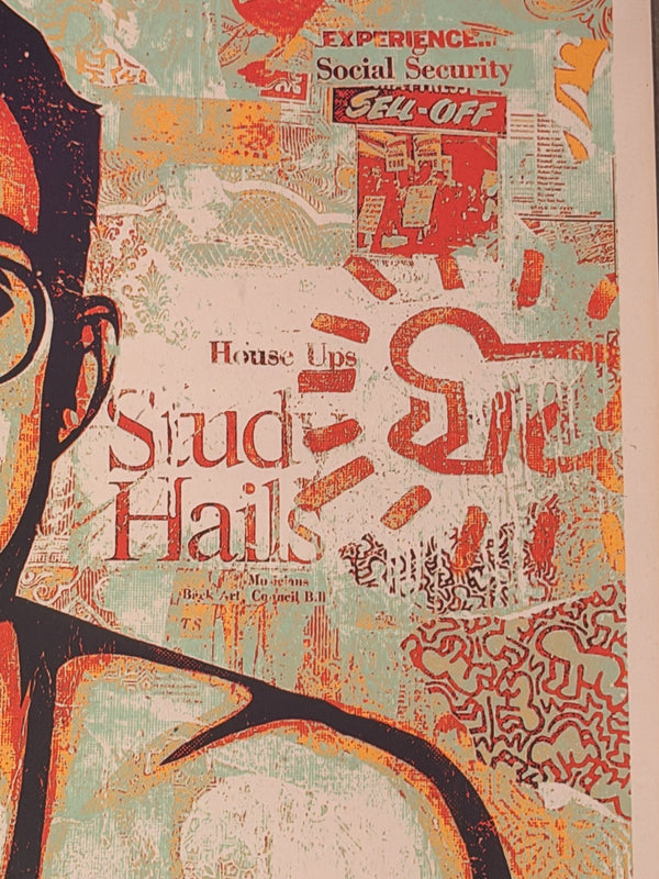 Shepard Fairey Keith Haring Signed Numbered Screen Print OBEY Portrait /450