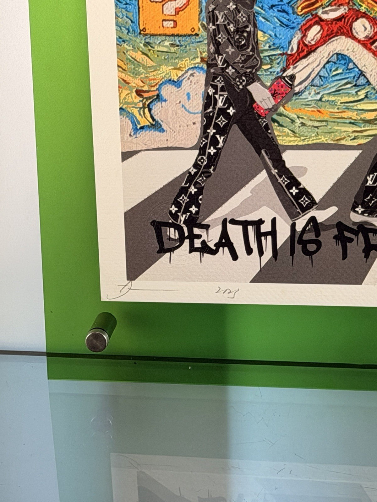 Death NYC Death Is Free Beatles Abbey Road LV Starry Night Mario Signed Print