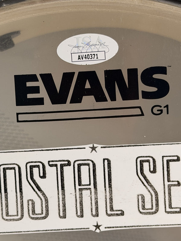 The Postal Service Dual Signed Evans M-80 Drumhead JSA A40371