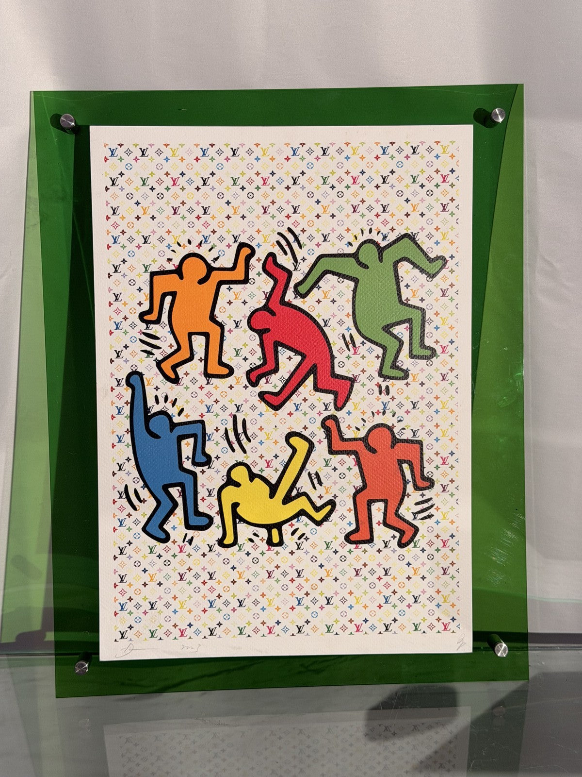 Death NYC Keith Haring Figures Louis Vuitton Signed Numbered LTD 100 FRAMED