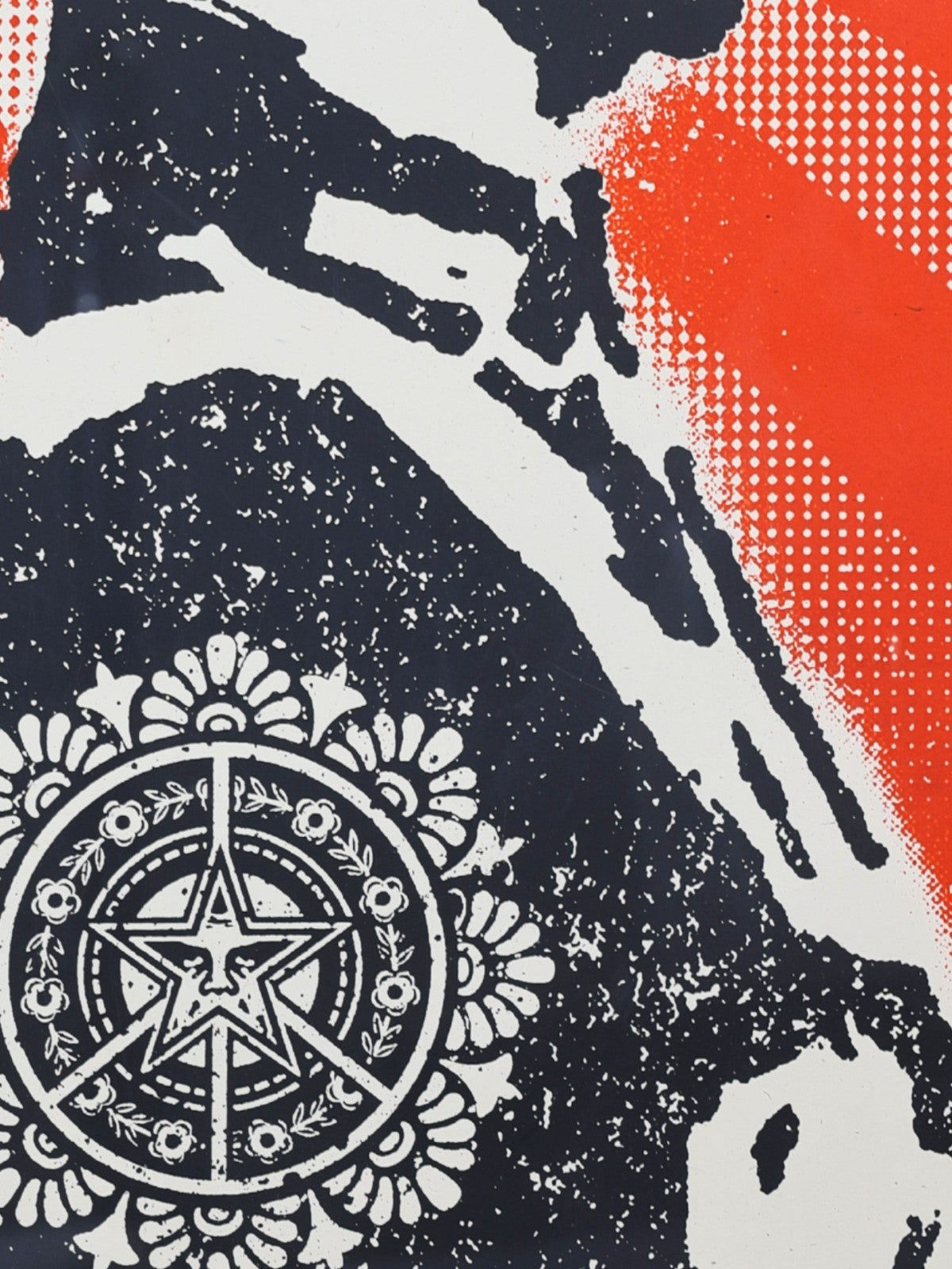 Shepard Fairey OBEY Rose Soldier Signed Screen Print Limited Edition Red