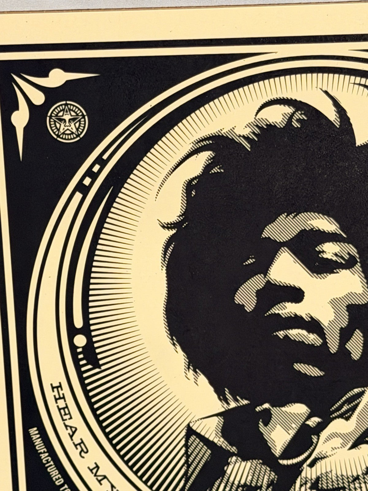 Shepard Fairey Jimi Hendrix Hear My Freedom SIGNED Obey Records Print RARE