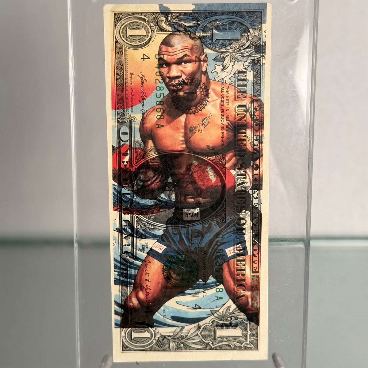 Mike Tyson $1 Bill Mixed Media Art | Signed Numbered Limited Edition /100