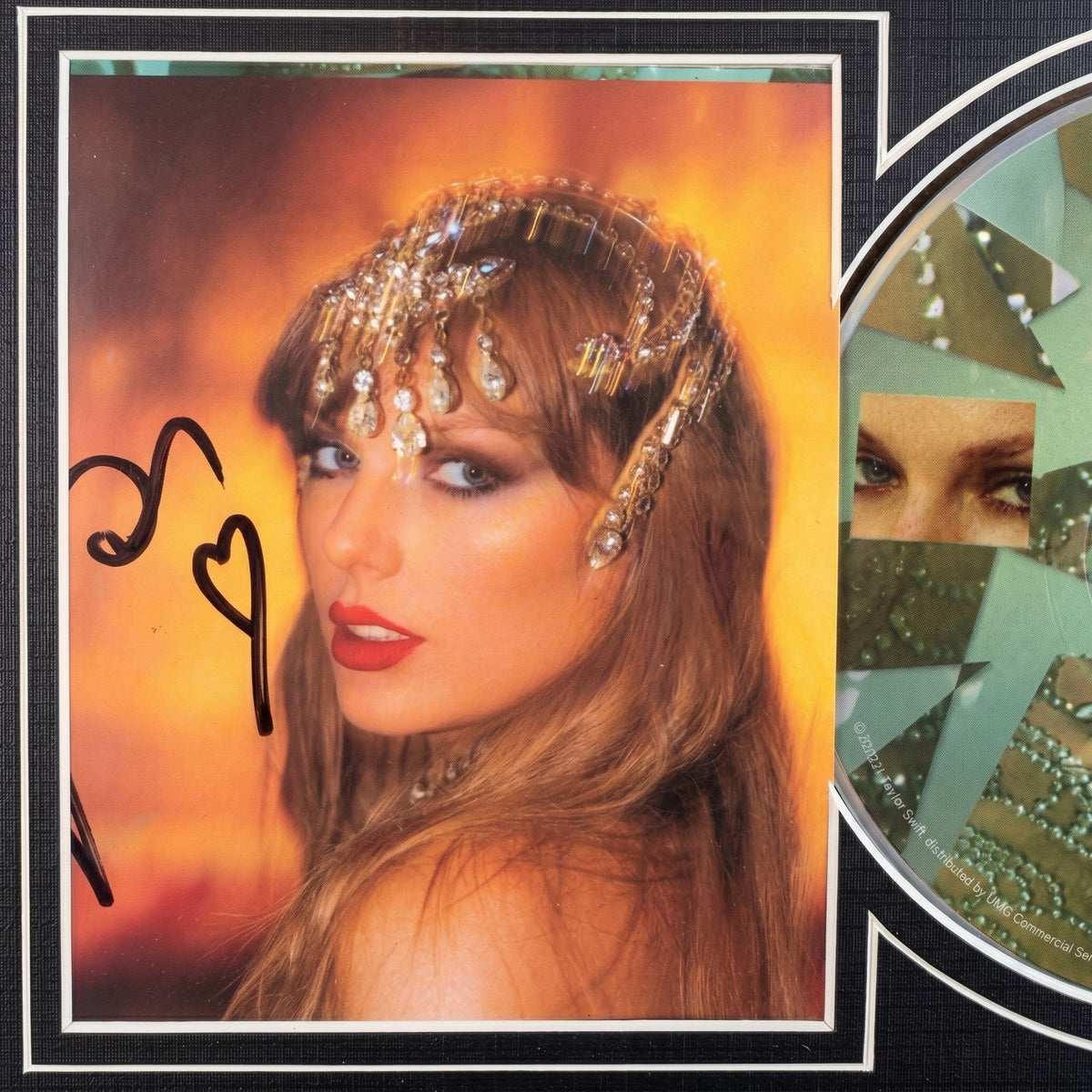 Taylor Swift Signed CD 'The Life of a Showgirl' Framed Display with CD