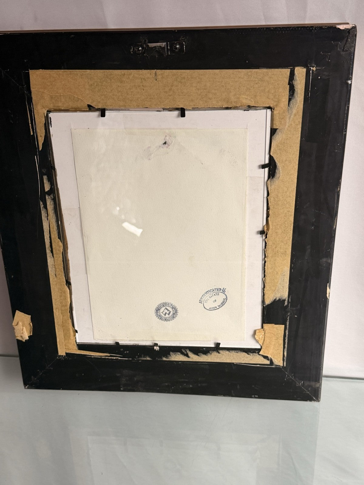 Andy Warhol Moonwalk Astronaut Print Apollo 11 First Man on Moon Framed Vtg
