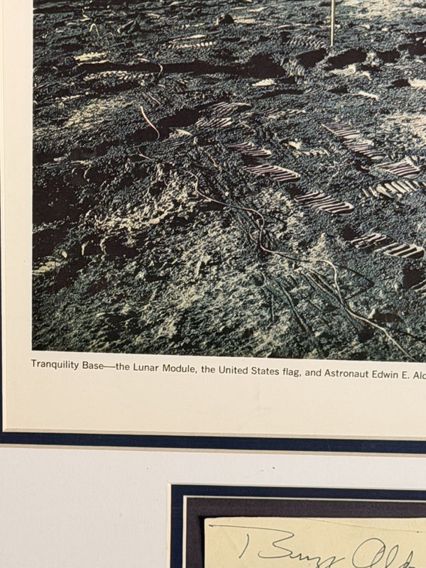 BUZZ ALDRIN APOLLO 11  TRANQUILITY FRAMED AUTOGRAPH - ZARELLI SPACE COA
