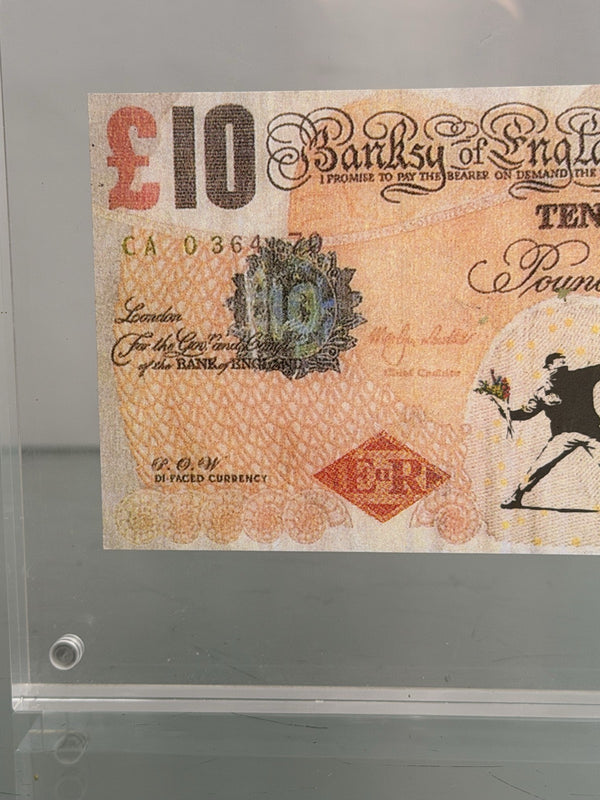 Banksy Di-Faced Tenner 10 Pound Note Princess Diana Framed Street Art
