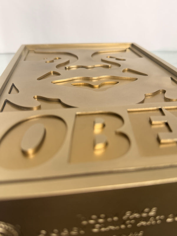 Shepard Fairey OBEY Giant Icon Face 3D Gold Relief Plaque Sculpture New in Box