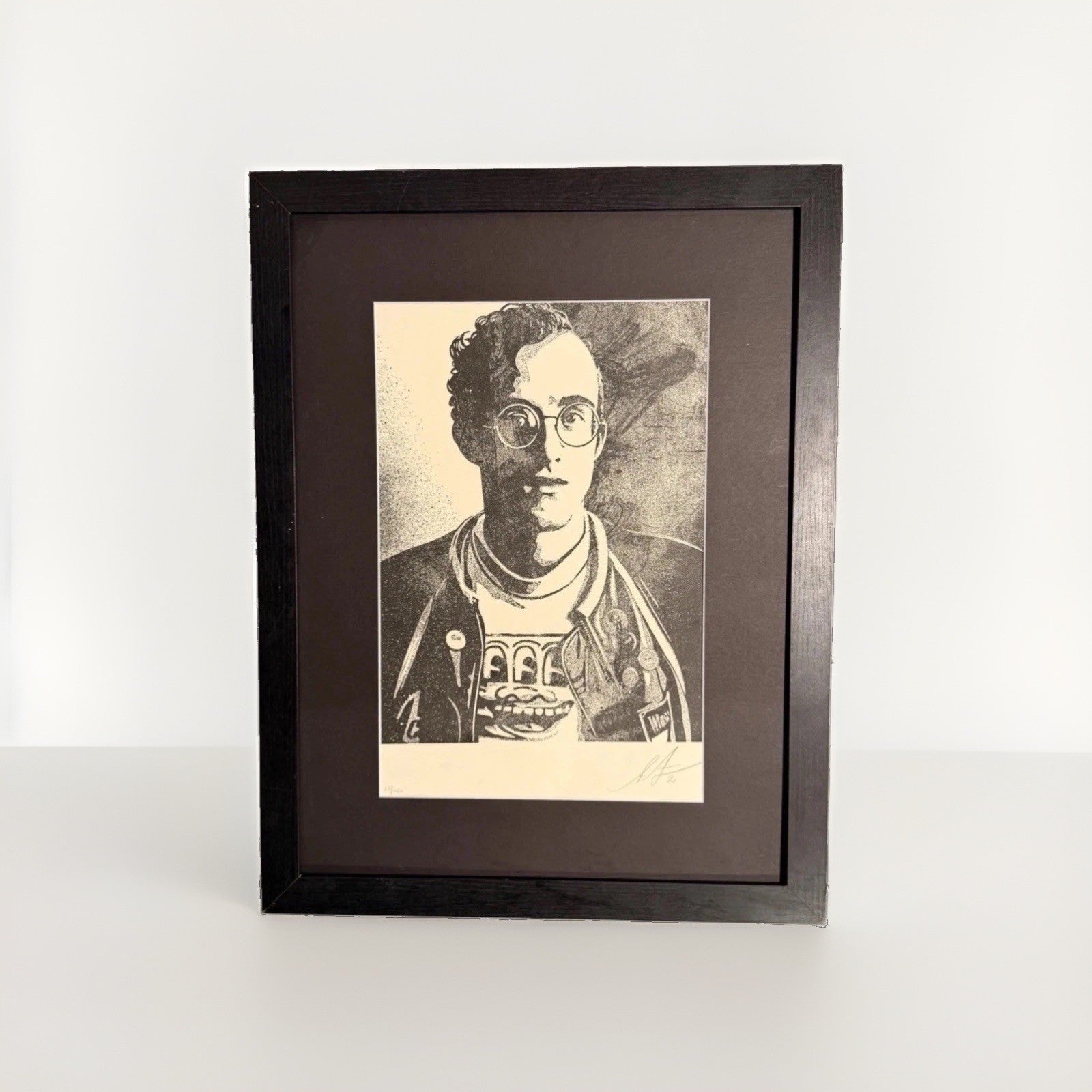 Shepard Fairey Keith Haring Signed Numbered FRAMED Print 2020 Obey Giant 23/450