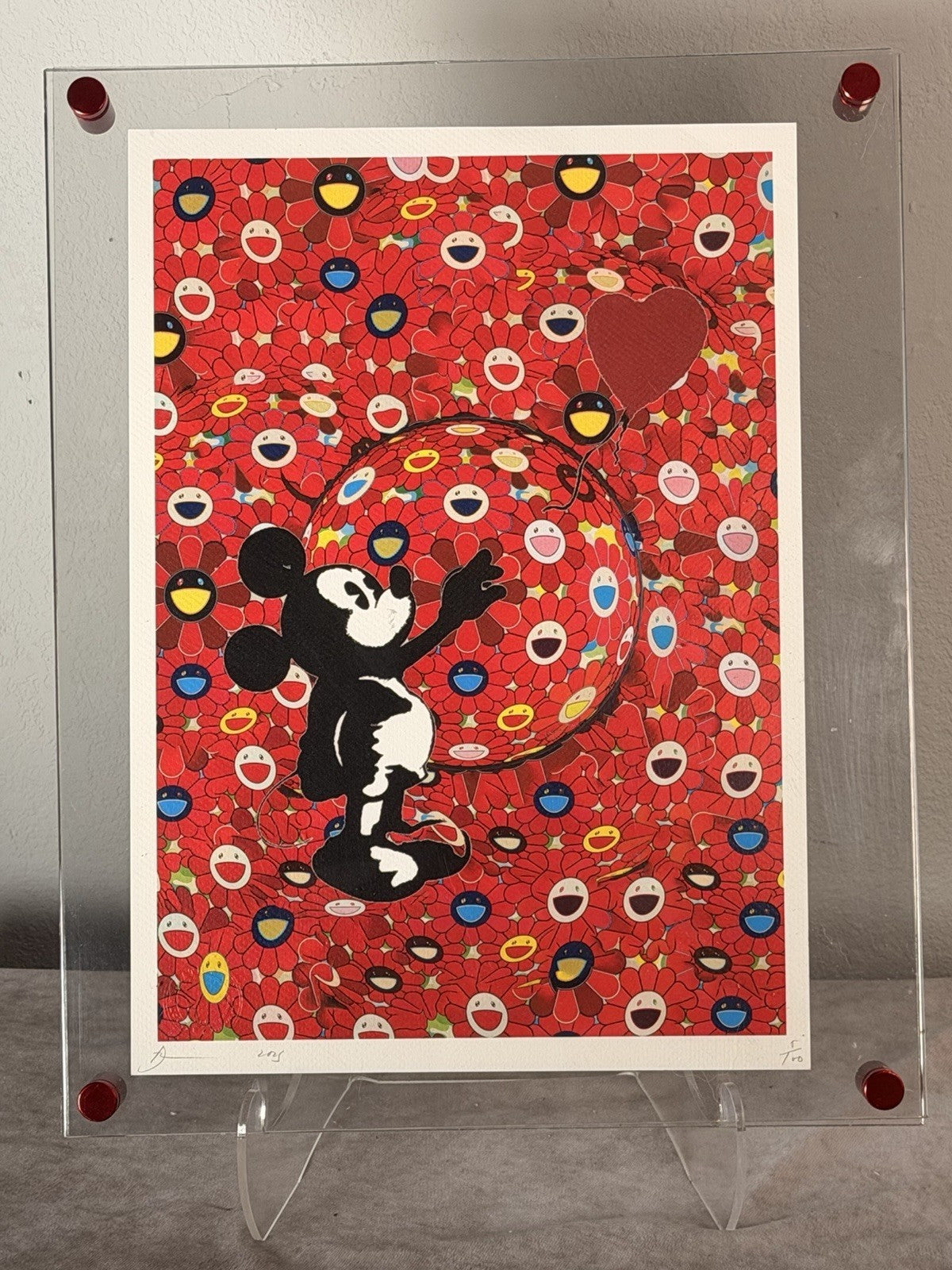 Death NYC — Print Mickey Mouse Murakami Flowers Banksy Heart 5/100