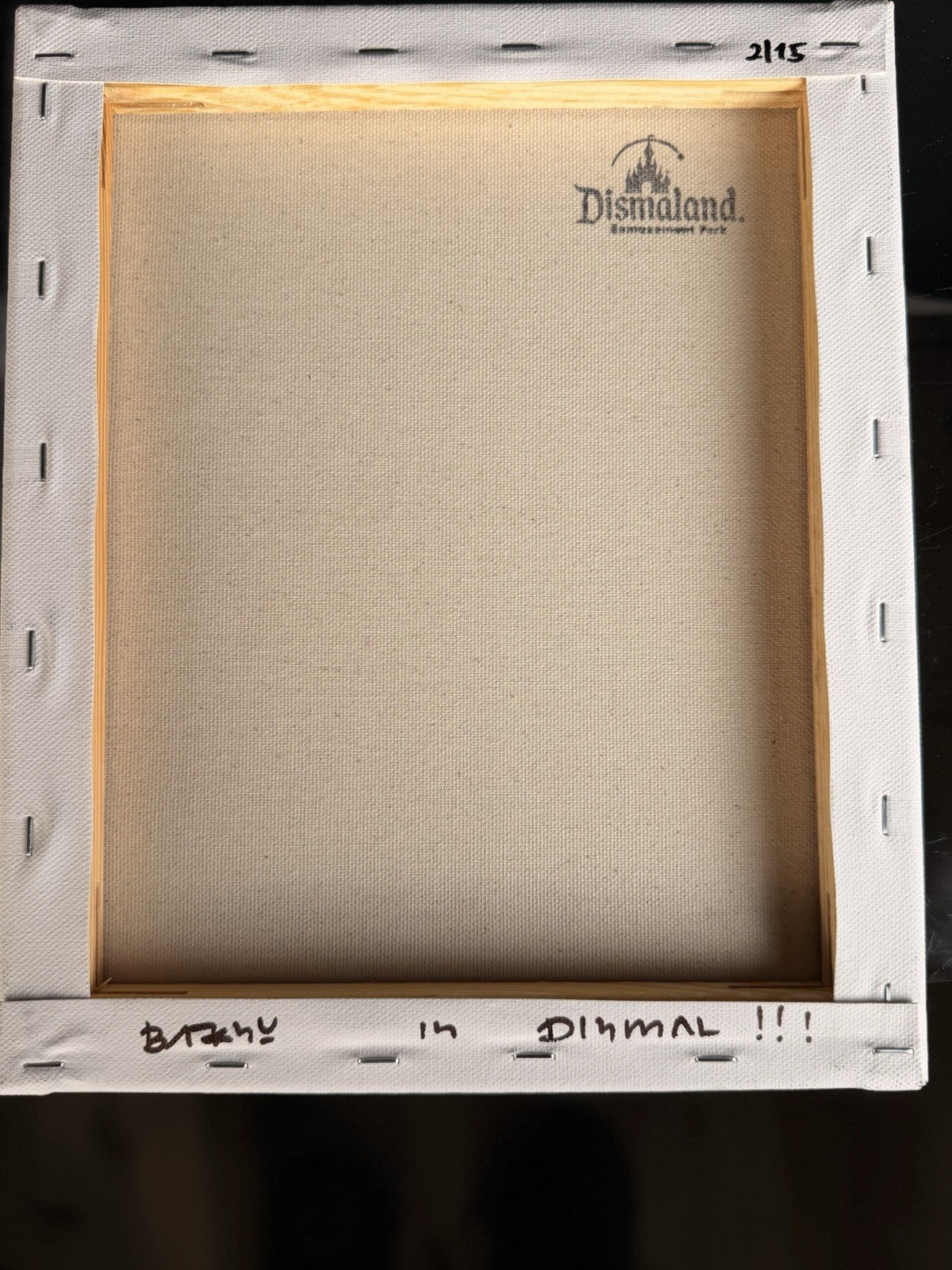 Banksy Dismaland Achieve Greatness 1/10 Signed Stencil Canvas 2015 Ticket