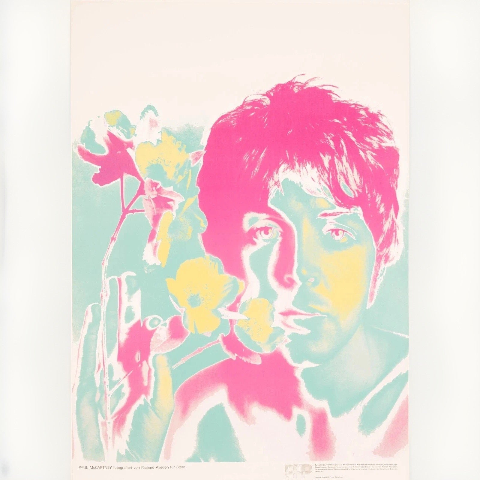 Richard Avedon Paul McCartney Beatles 1967 Stern Poster Linen Backed Original
