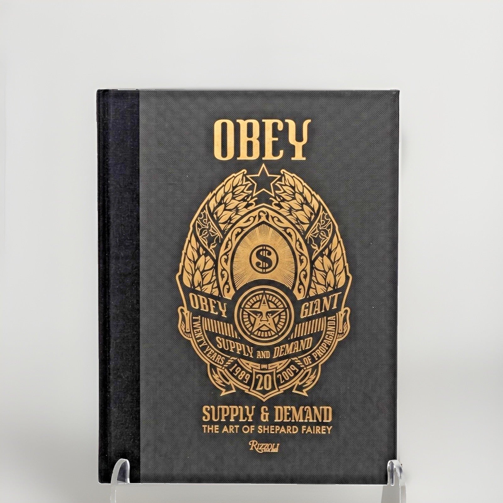 Signed Shepard Fairey OBEY Book with Rise Above Poster - Urban Art Collectible