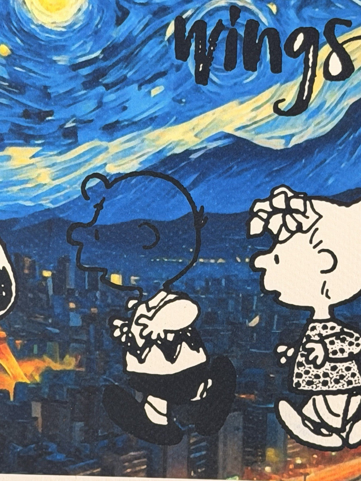 Death NYC Snoopy Umbrella Tokyo Tower Van Gogh Starry Night Signed Print 2024