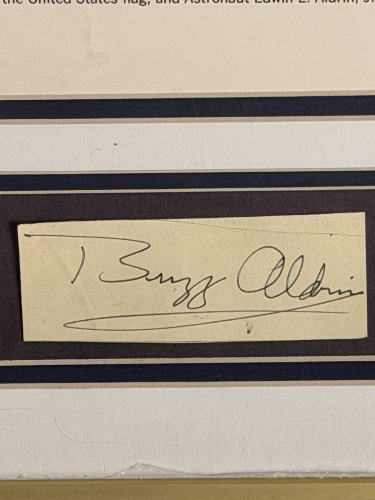 BUZZ ALDRIN APOLLO 11  TRANQUILITY FRAMED AUTOGRAPH - ZARELLI SPACE COA