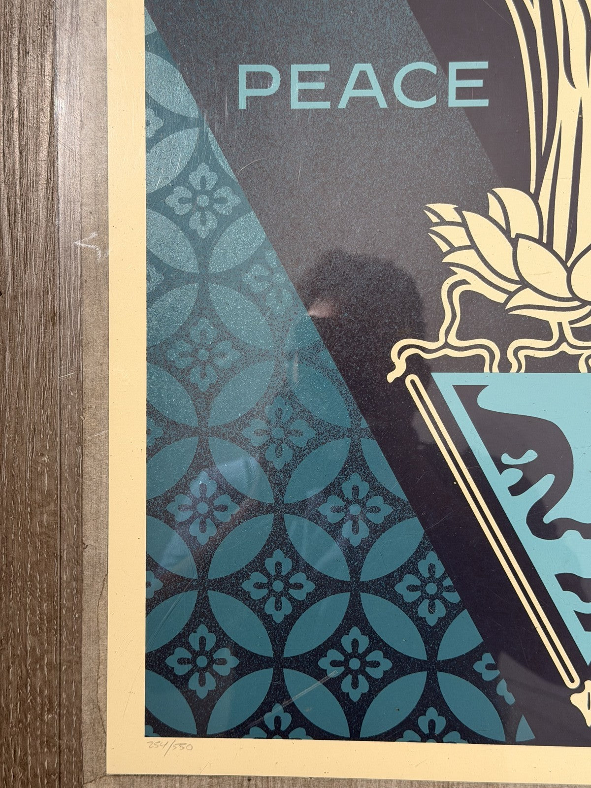 Shepard Fairey Peace and Justice Angel Signed Screen Print OBEY Giant Teal