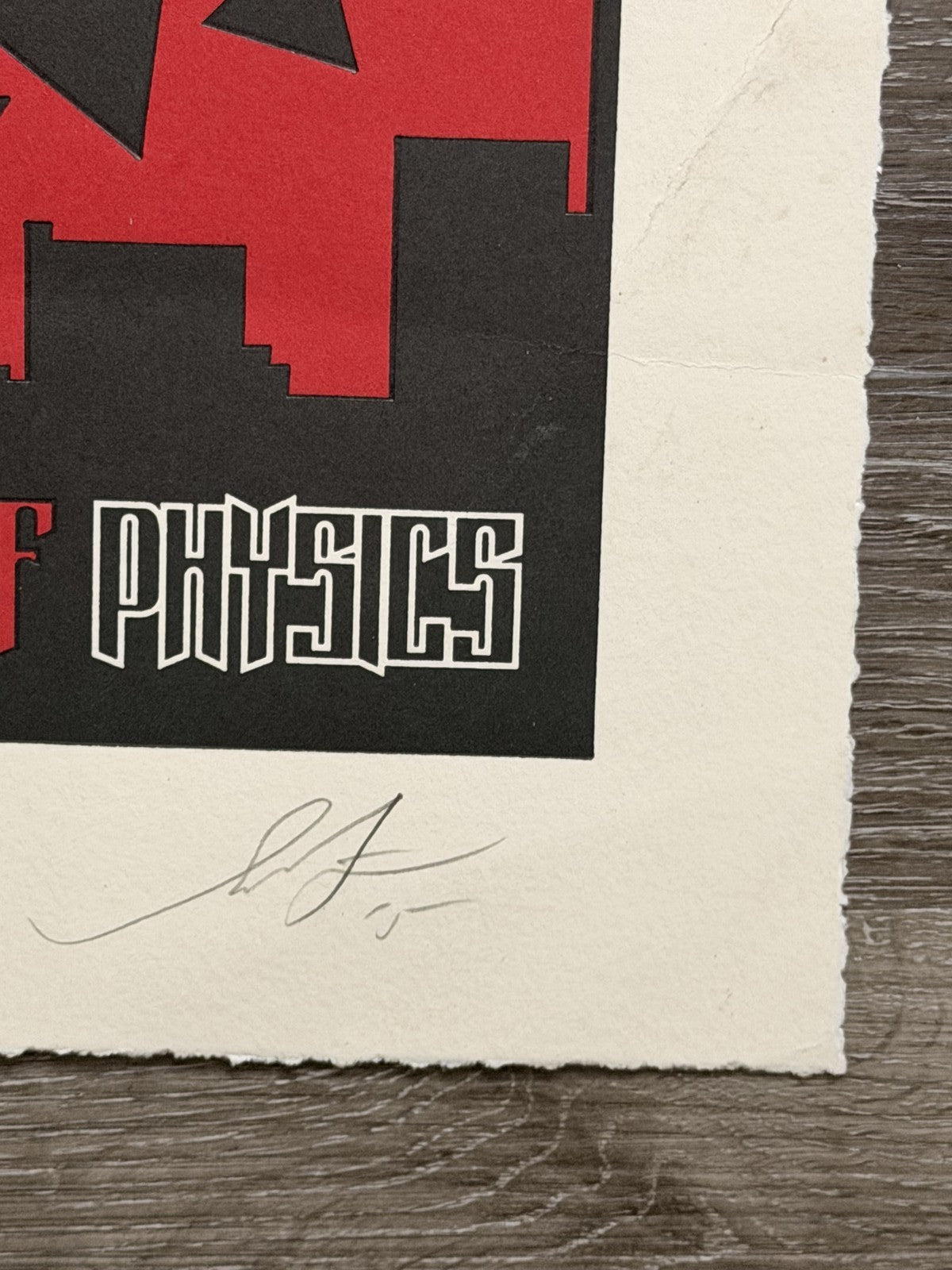 Shepard Fairey OBEY The Laws of Physics Signed Numbered Letterpress 113/200 2005