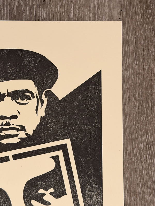 Shepard Fairey Signed Letterpress Print Man Holding Framed Art OBEY 10x13
