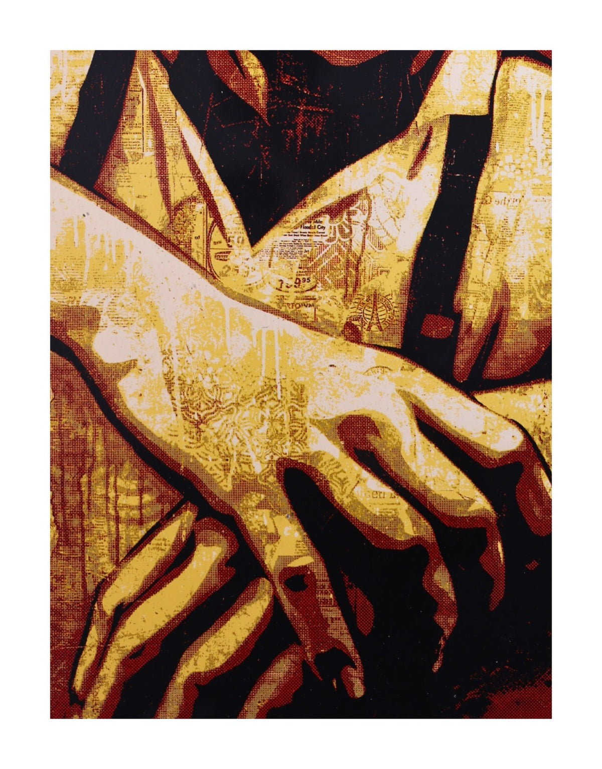 Shepard Fairey Strummer Canvas Print 2010 Signed Limited Edition Screen Print