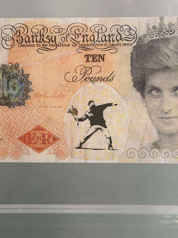 Banksy Di-Faced Tenner 10 Pound Note Princess Diana Framed Street Art