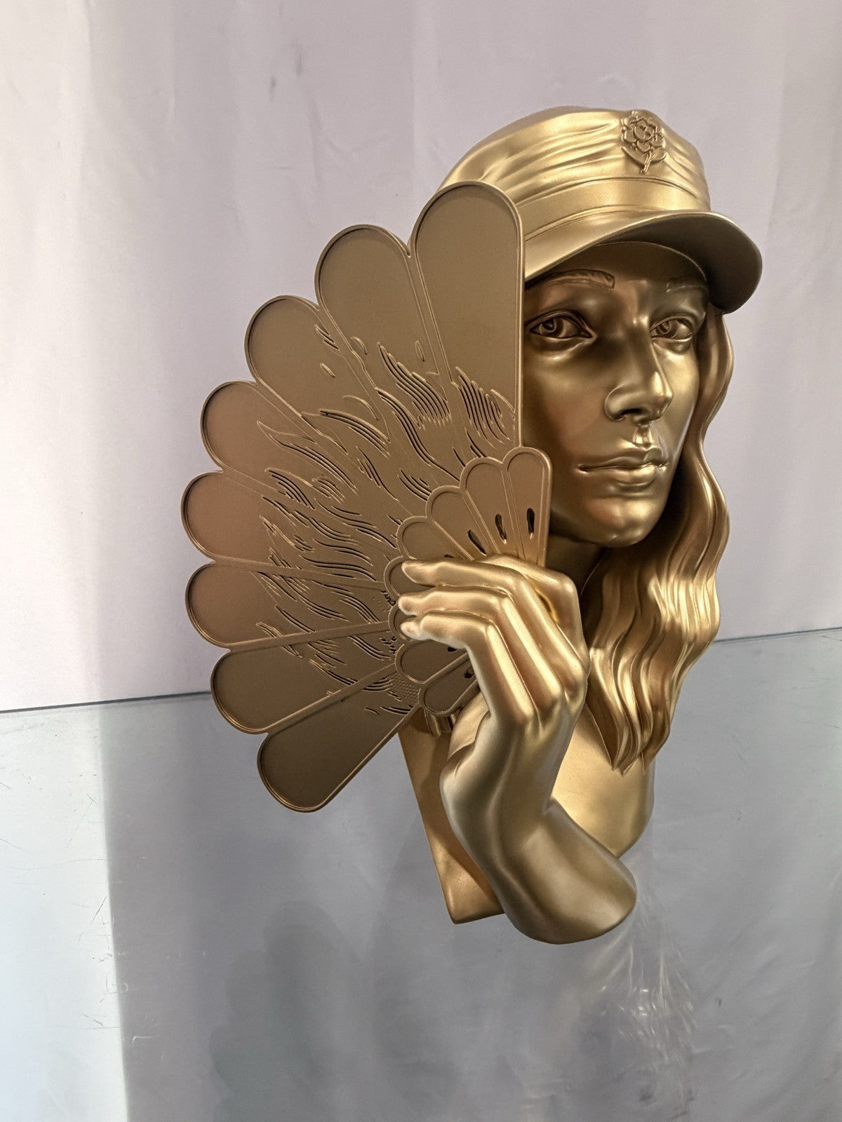 Shepard Fairey Fan the Flames Sculpture GOLD OBEY Beyond the Streets LE 250 NIB