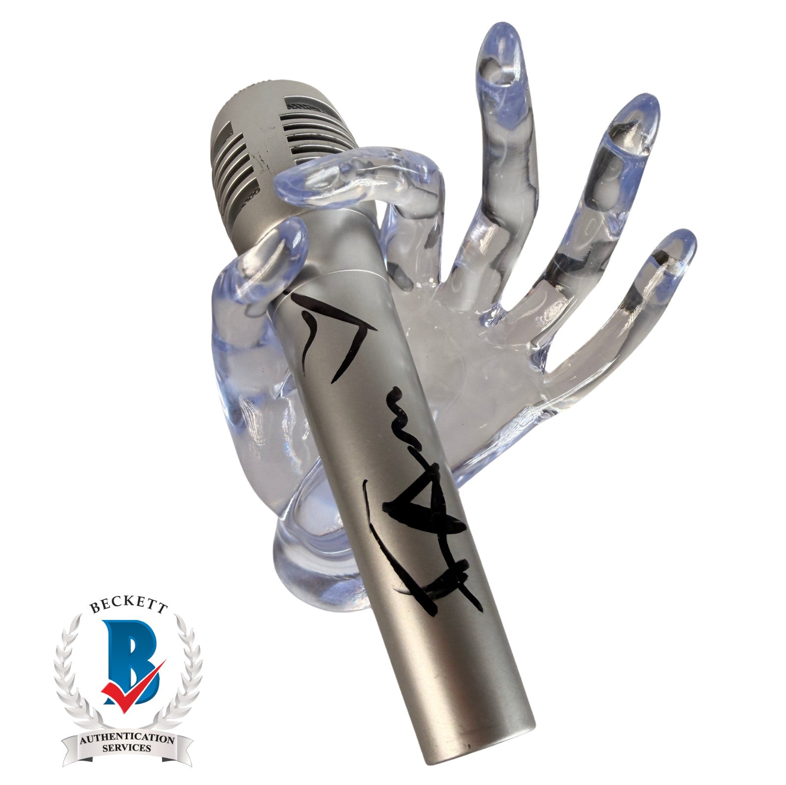 Fred Again Signed Microphone Beckett BAS COA Grammy Winner DJ w/ Hand Display