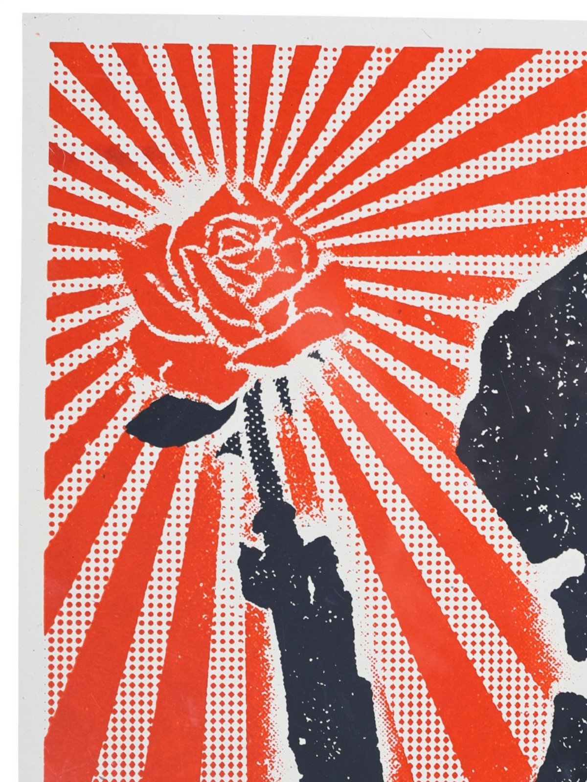 Shepard Fairey OBEY Rose Soldier Signed Screen Print Limited Edition Red