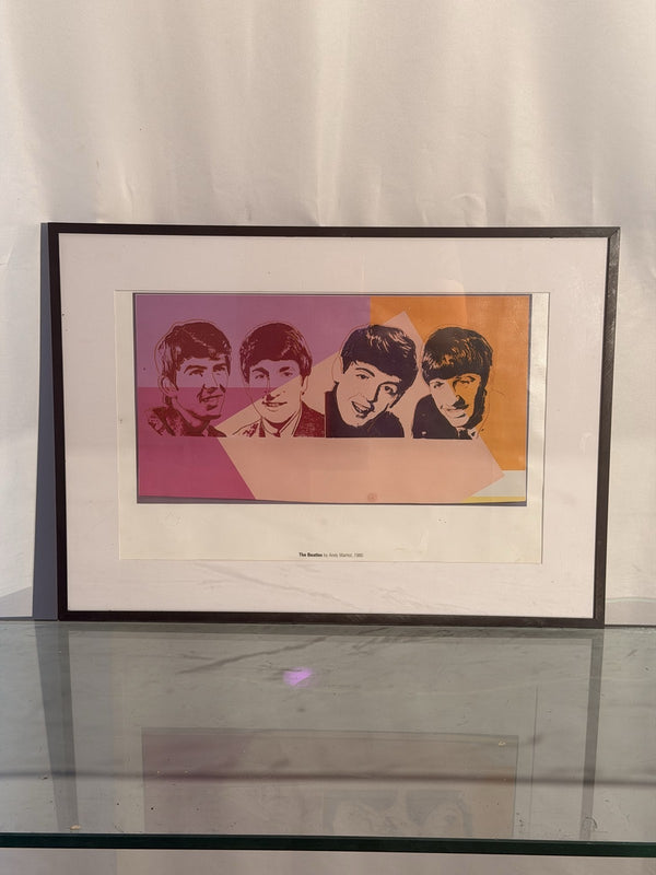 Andy Warhol The Beatles 1980 Vintage Poster Framed Pop Art Times Books Stokes