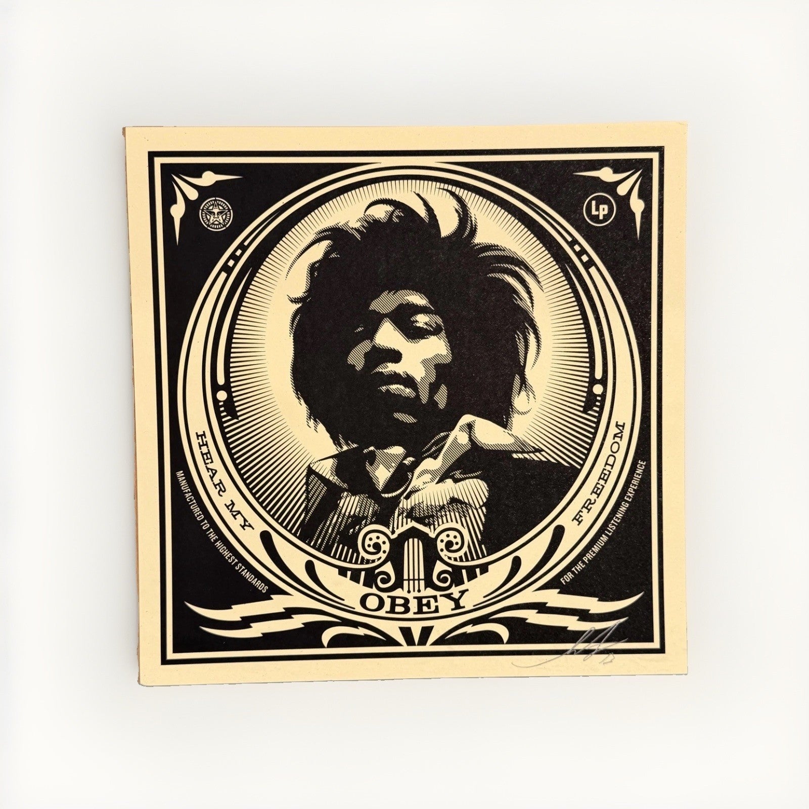 Shepard Fairey Jimi Hendrix Hear My Freedom SIGNED Obey Records Print RARE