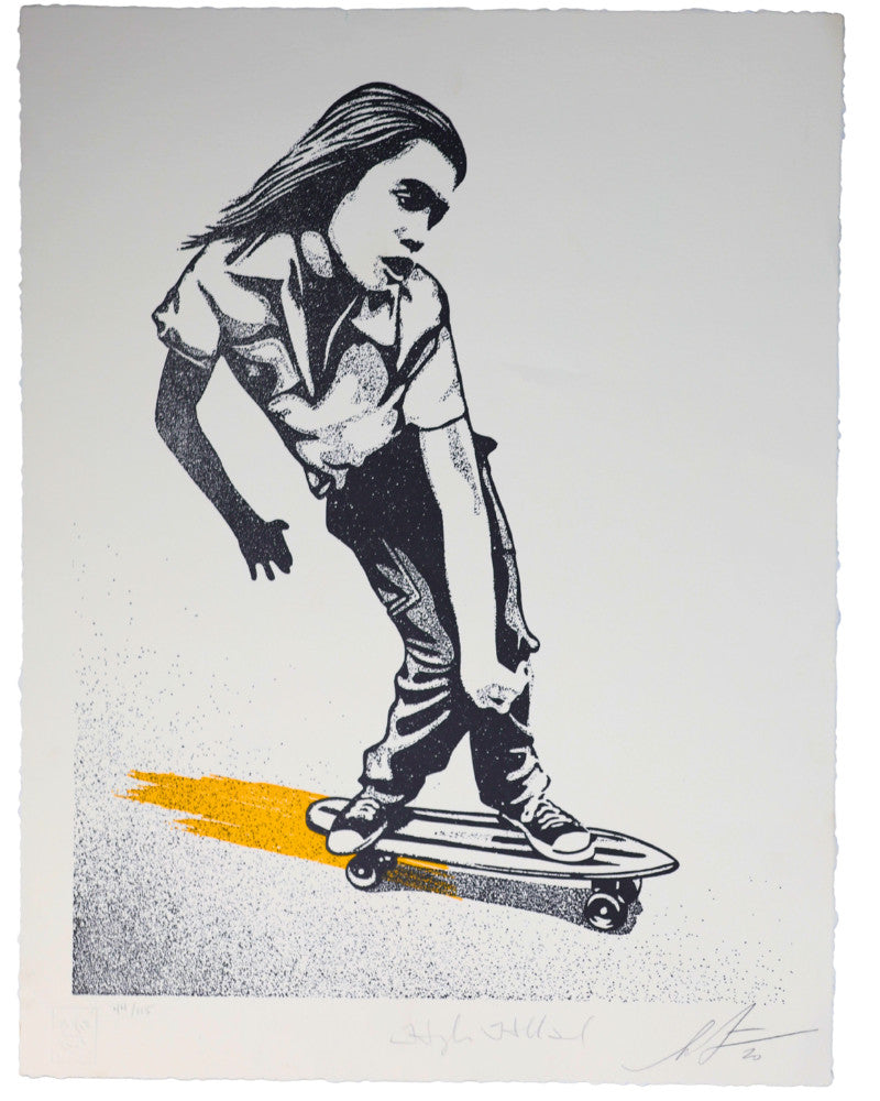 Shepard Fairey x Hugh Holland Styles Change Style Endures Yellow Signed 44/115