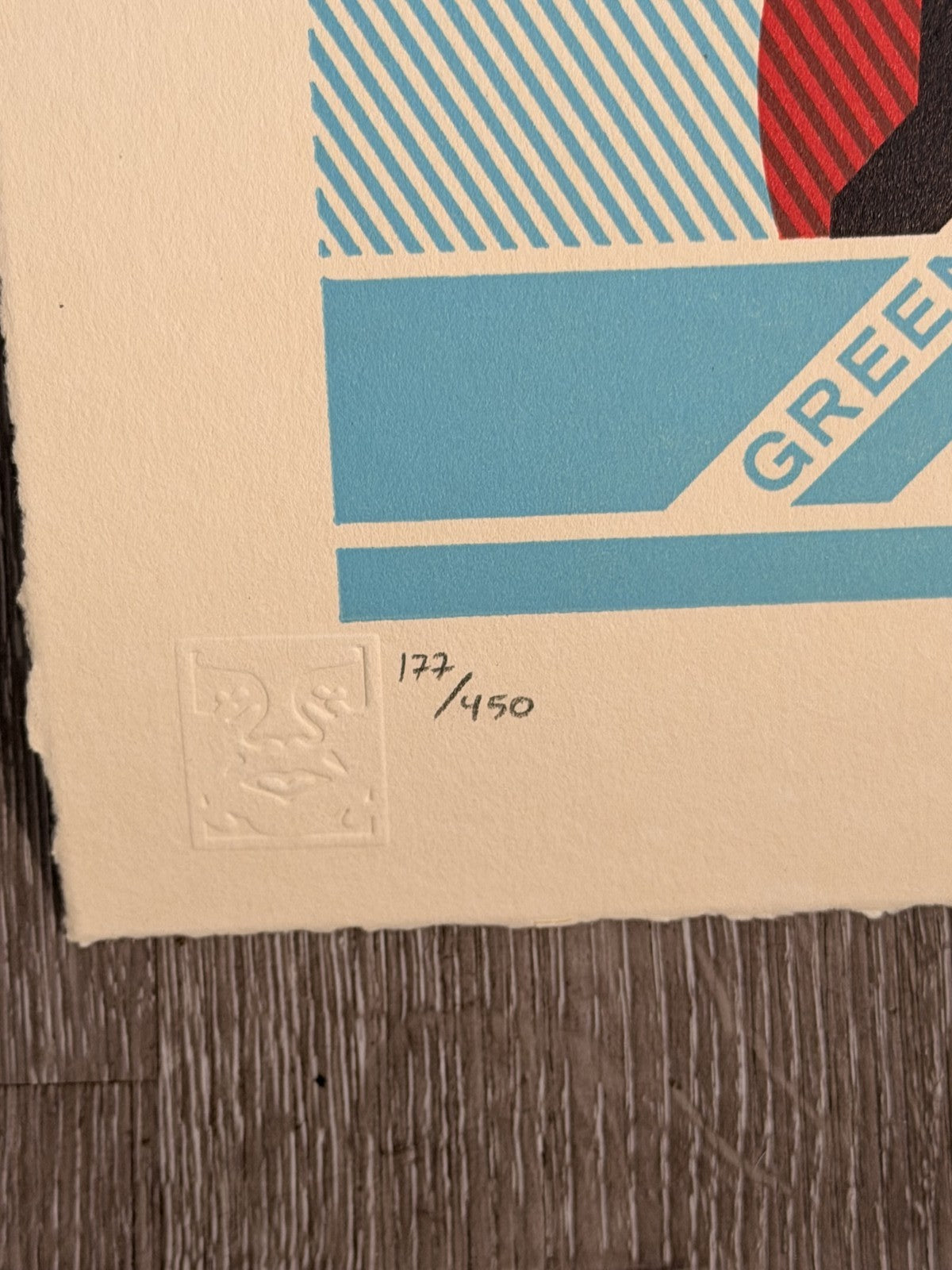 Shepard Fairey Green Power Factory Signed Numbered Letterpress OBEY 2023 /450