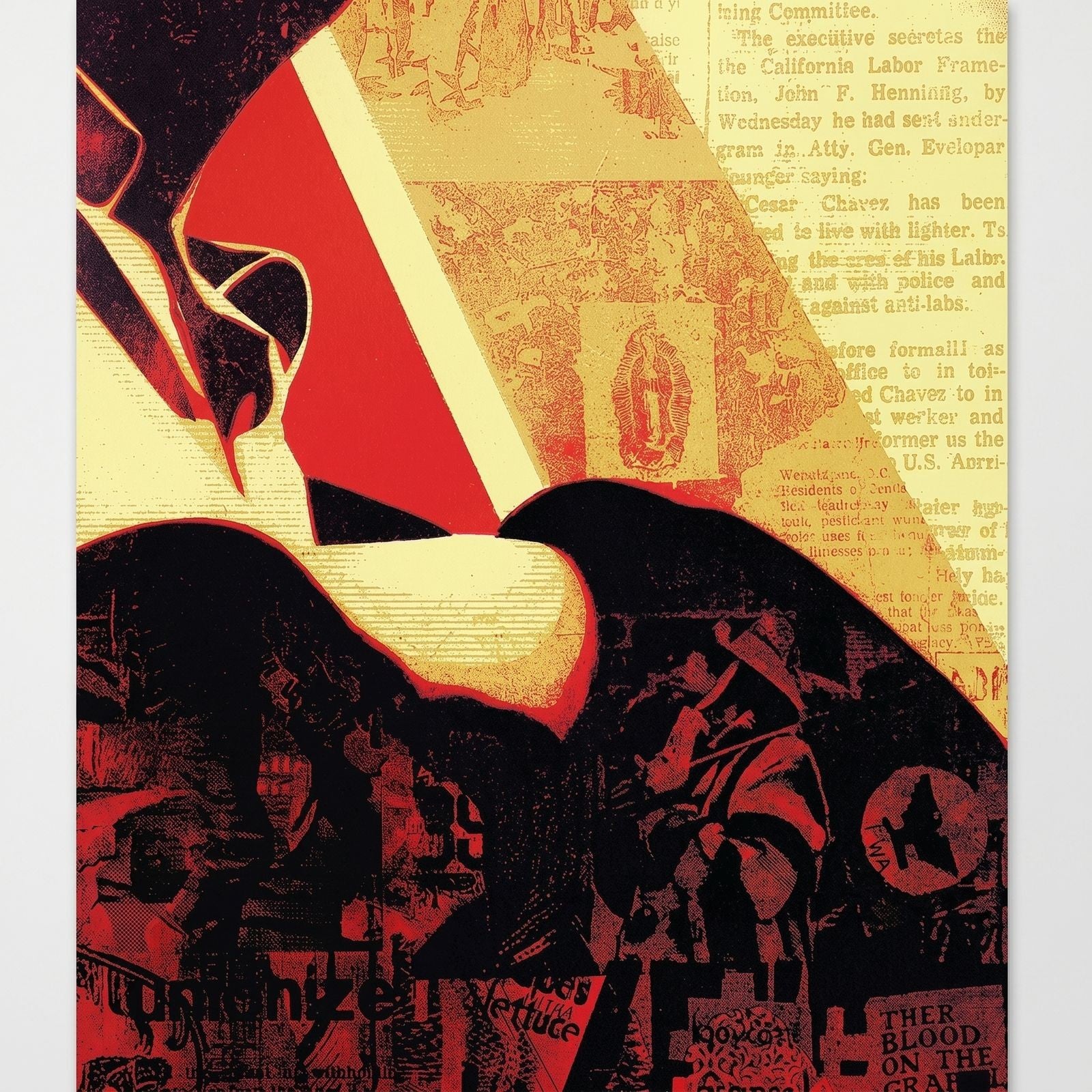Shepard Fairey OBEY Workers Rights Signed Numbered Screen Print