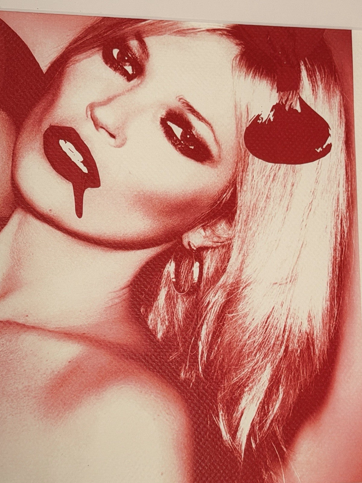 Death NYC — Kate Moss Rihanna Red Drip 2020 A/P Artist Proof Framed