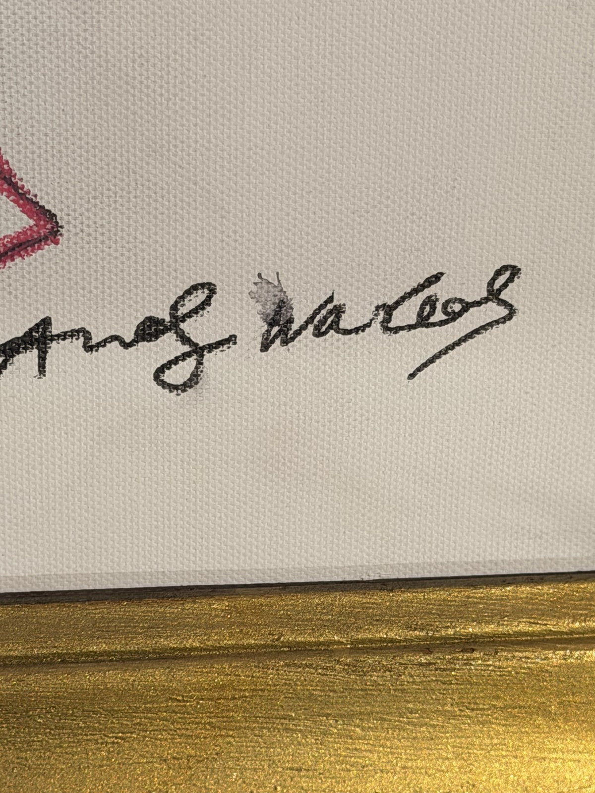 1980 Polo Player Green Pink Chalk Pastel Bears Andy Warhol Signature AS-IS