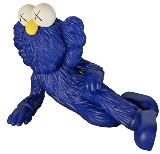 KAWS Time Off BFF Vinyl Figure Blue 2023 Medicom Toy 14" Reclining with Box