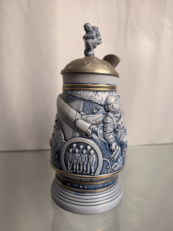 Space Exploration Lidded Stein Astronaut Lunar Lander Lid Collectible Tankard