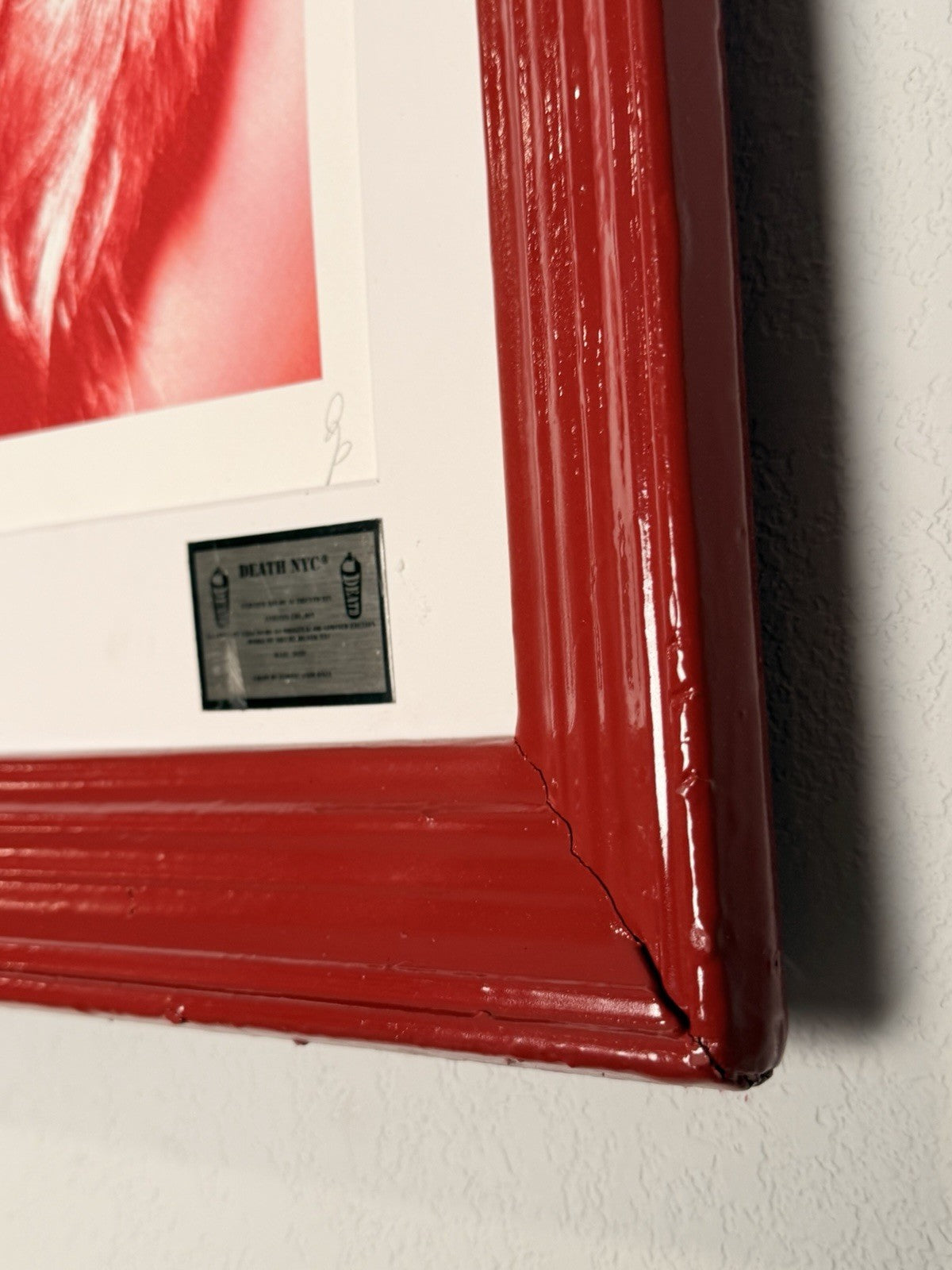 Death NYC — Kate Moss Rihanna Red Drip 2020 A/P Artist Proof Framed