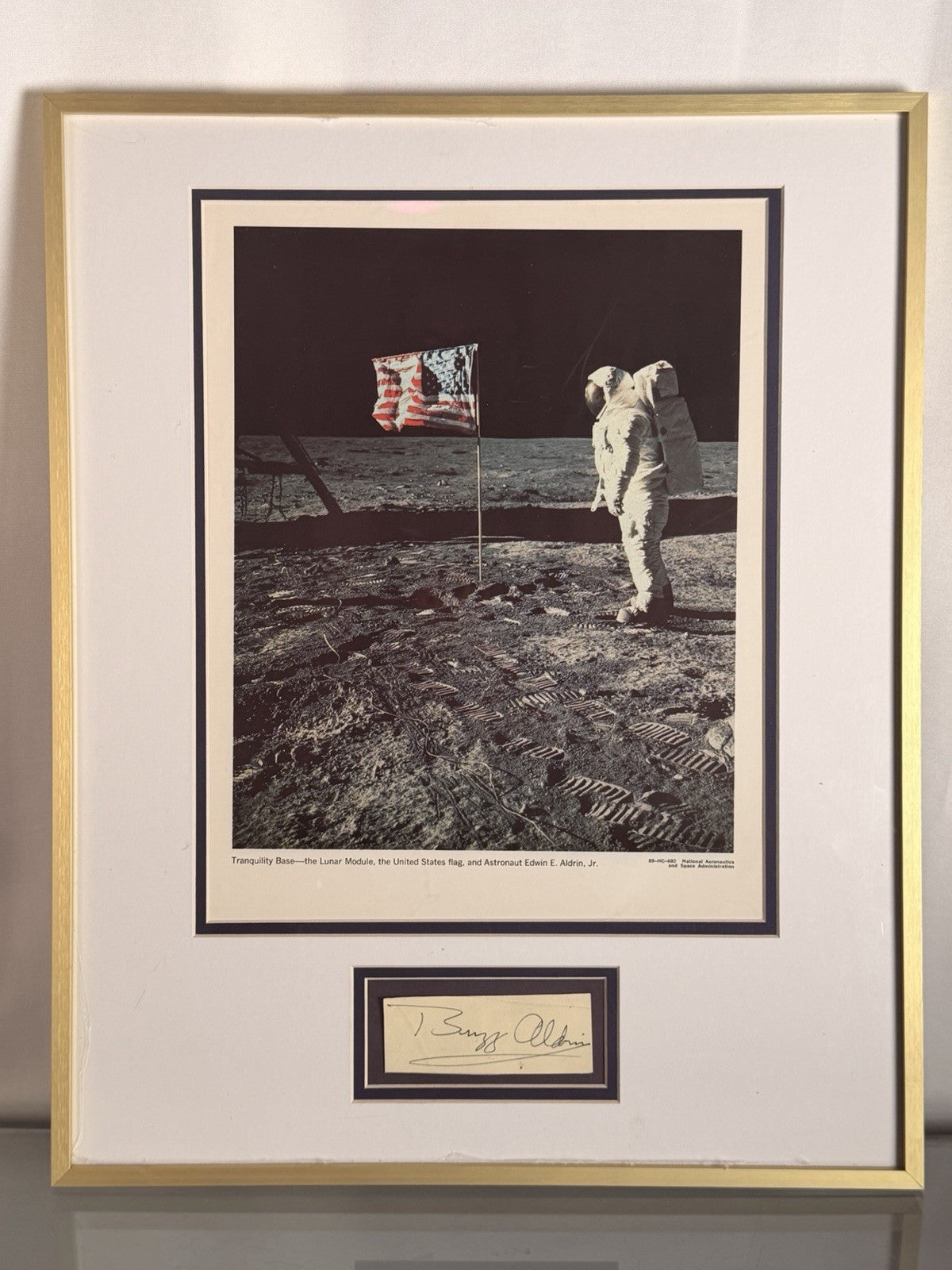 BUZZ ALDRIN APOLLO 11  TRANQUILITY FRAMED AUTOGRAPH - ZARELLI SPACE COA