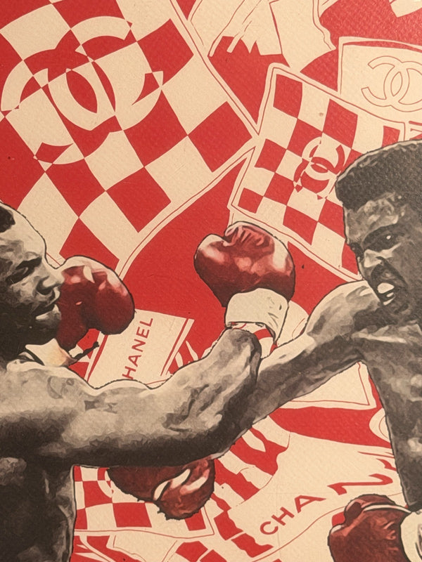 Death NYC Signed Mike Tyson vs Muhammad Ali Chanel Framed 16x20 Print COA /100
