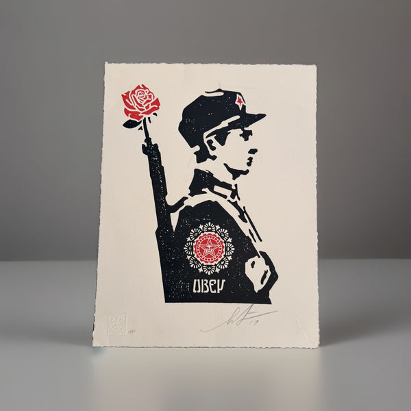 Shepard Fairey Rose Soldier Signed Artist Proof AP Letterpress OBEY 2017 10x13